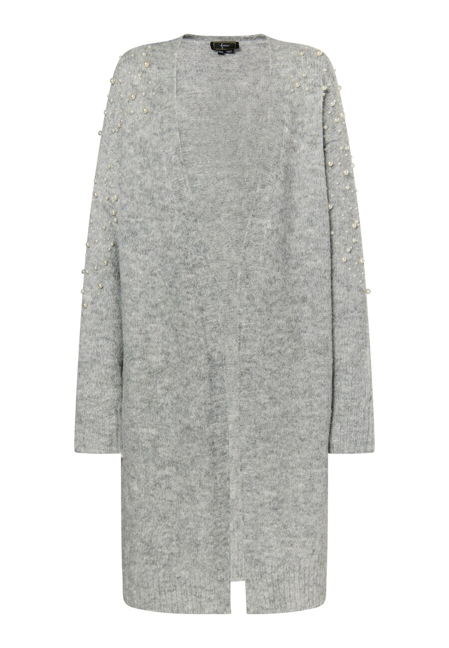 

Кардиган faina Knit Cardigan, цвет mottled grey
