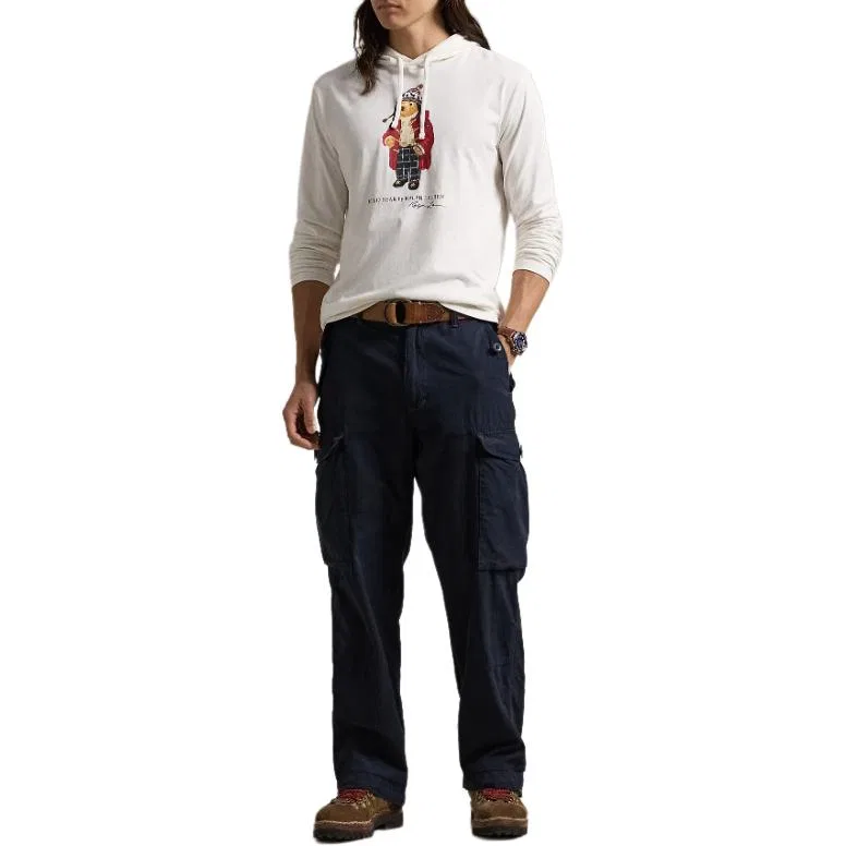Мужской свитшот с принтом Polo Bear Polo Ralph Lauren, Cream — фото 3