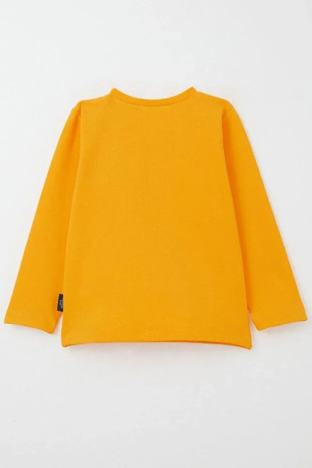 Детская футболка для мальчиков с длинным рукавом Breeze, Mustard Yellow — фото 2