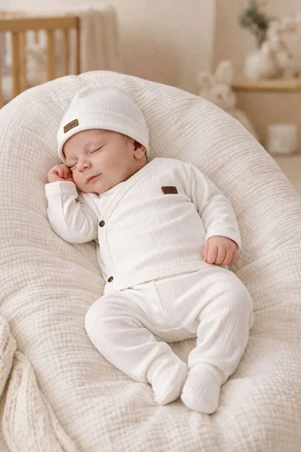 Детский комплект боди для новорожденных хлопковый Bys Baby Fashion, White — фото 4
