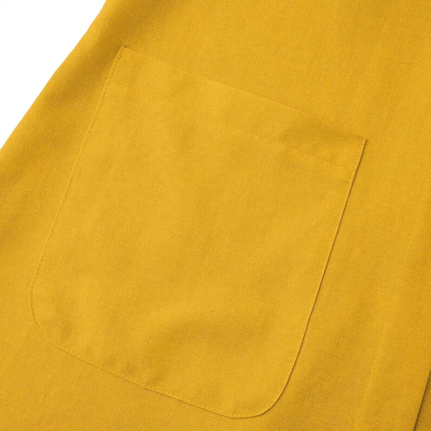 Женское мини-платье A-силуэта с карманами Linen, Yellow — фото 4