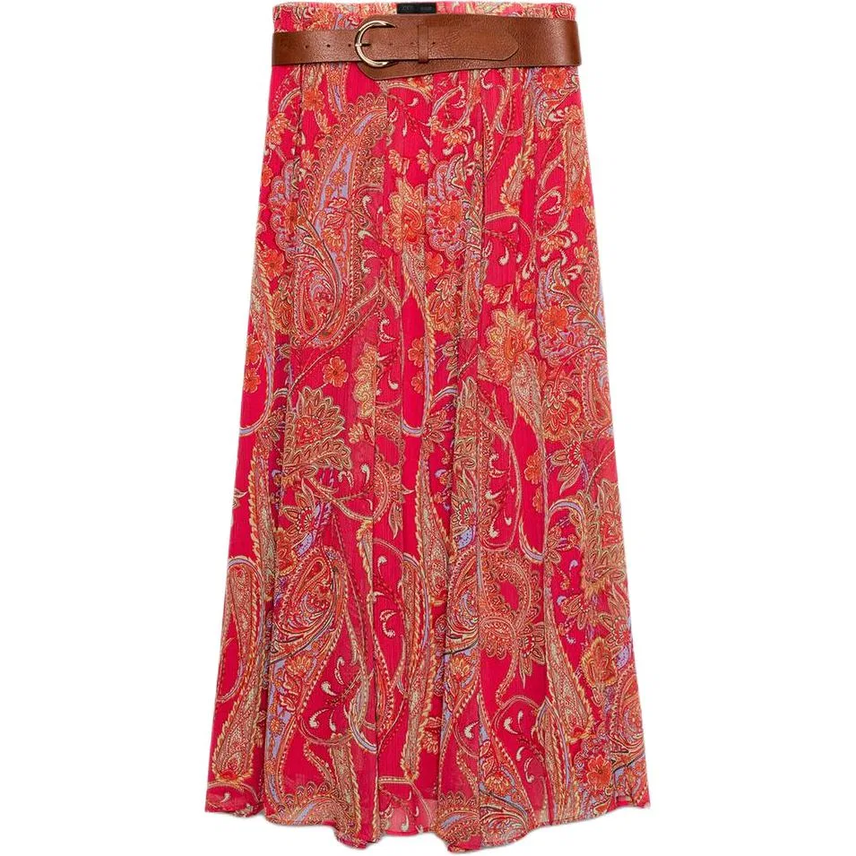 Женская длинная юбка повседневная мультиколор ZARA, Multicolor