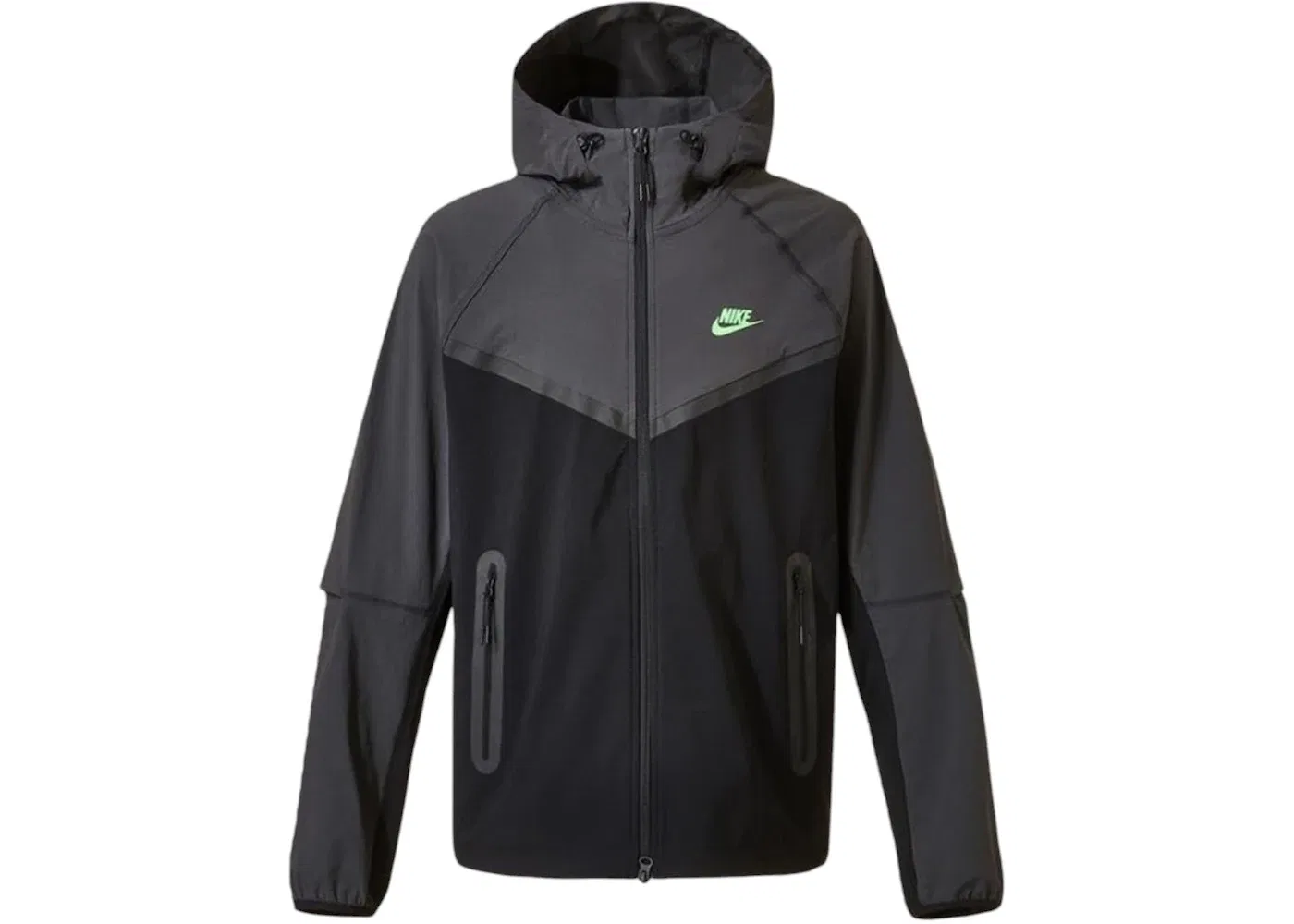 Мужская куртка с длинным рукавом Nike Tech Woven Jacket, Black/Anthracite/Green Strike