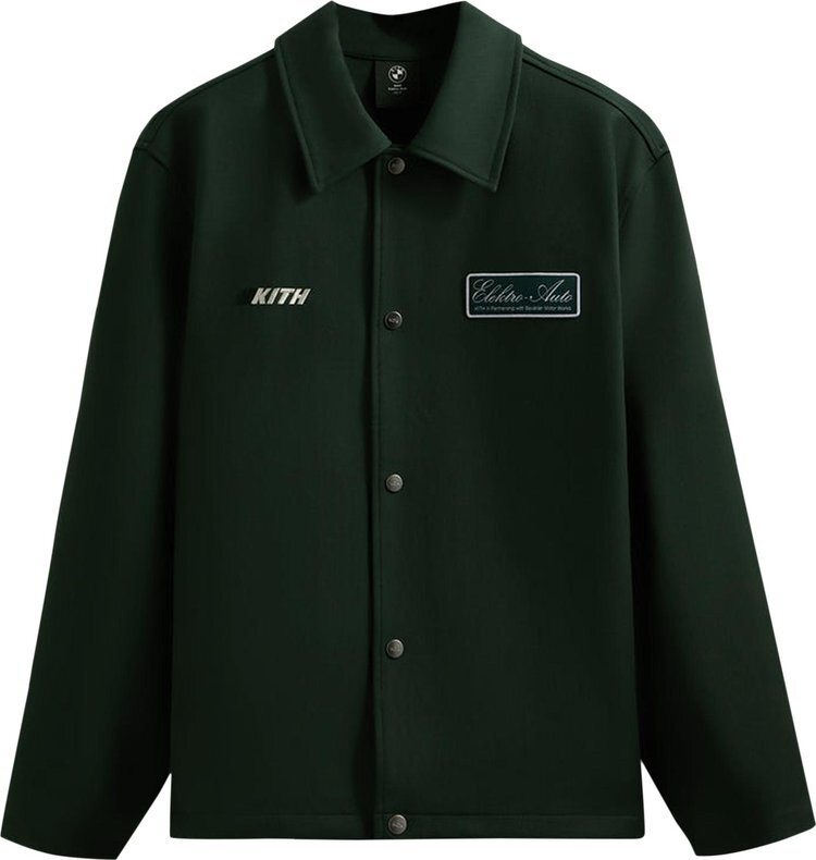 

Куртка Kith For BMW Double Knit Coaches Jacket 'Vitality', зеленый