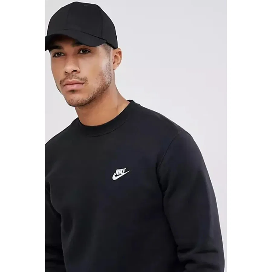 Свитшот мужской с длинным рукавом Nike Sportswear Club Fleece, Черный — фото 4