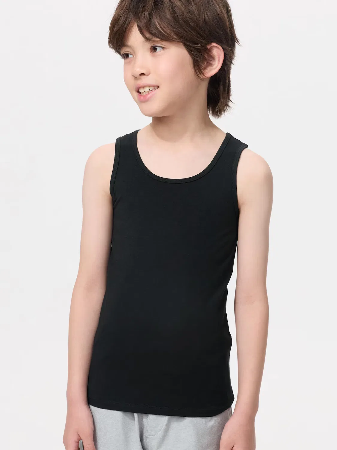 Майка Uniqlo airism из смесовой хлопковой ткани, базовый элемент гардероба, белый — фото 2