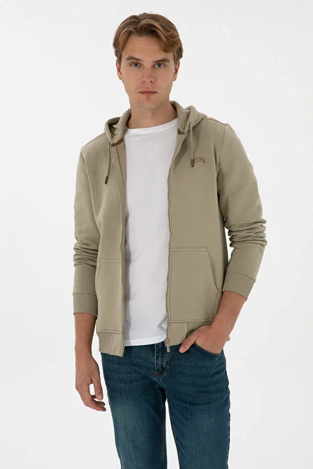 Мужской кардиган с длинным рукавом U.S. Polo Assn., Open Haki