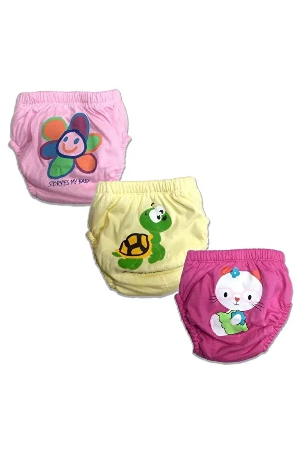 Детские трусы для девочек хлопковые комплект 3 шт Story Baby, Mixed