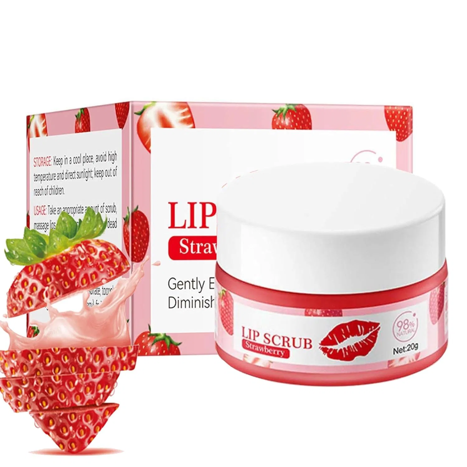 Скраб для губ Strawberry, Generisch, 20 г, Strawberry