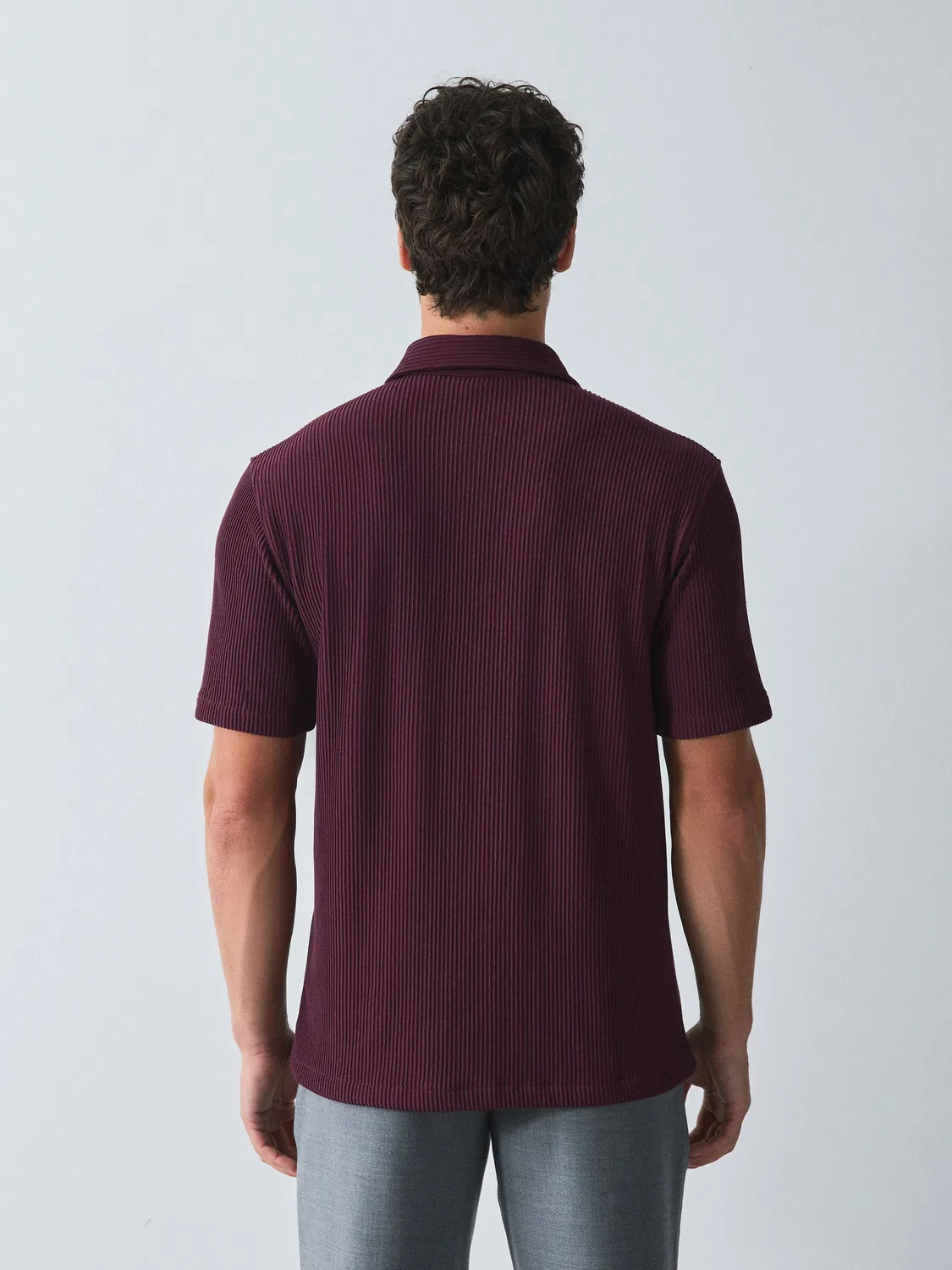 Рубашка с коротким рукавом текстурированная, Red Textured Jersey Short Sleeve Shirt Next, красный — фото 4