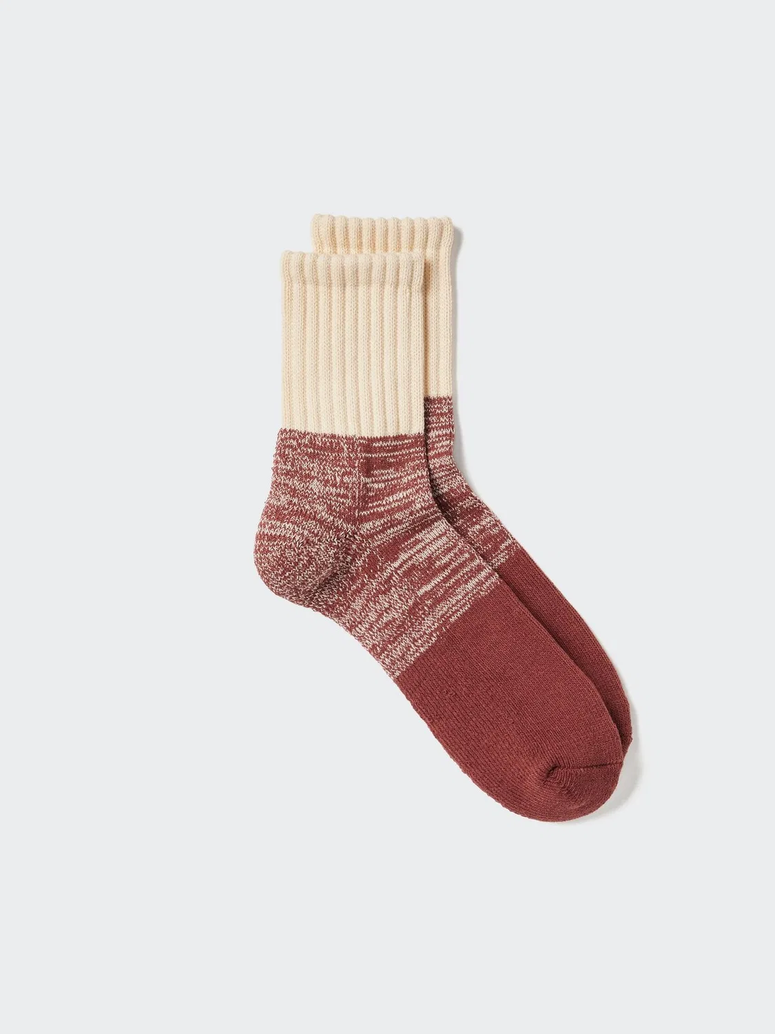 Полуноски Uniqlo Heattech, ворсистые и мягкие, красный