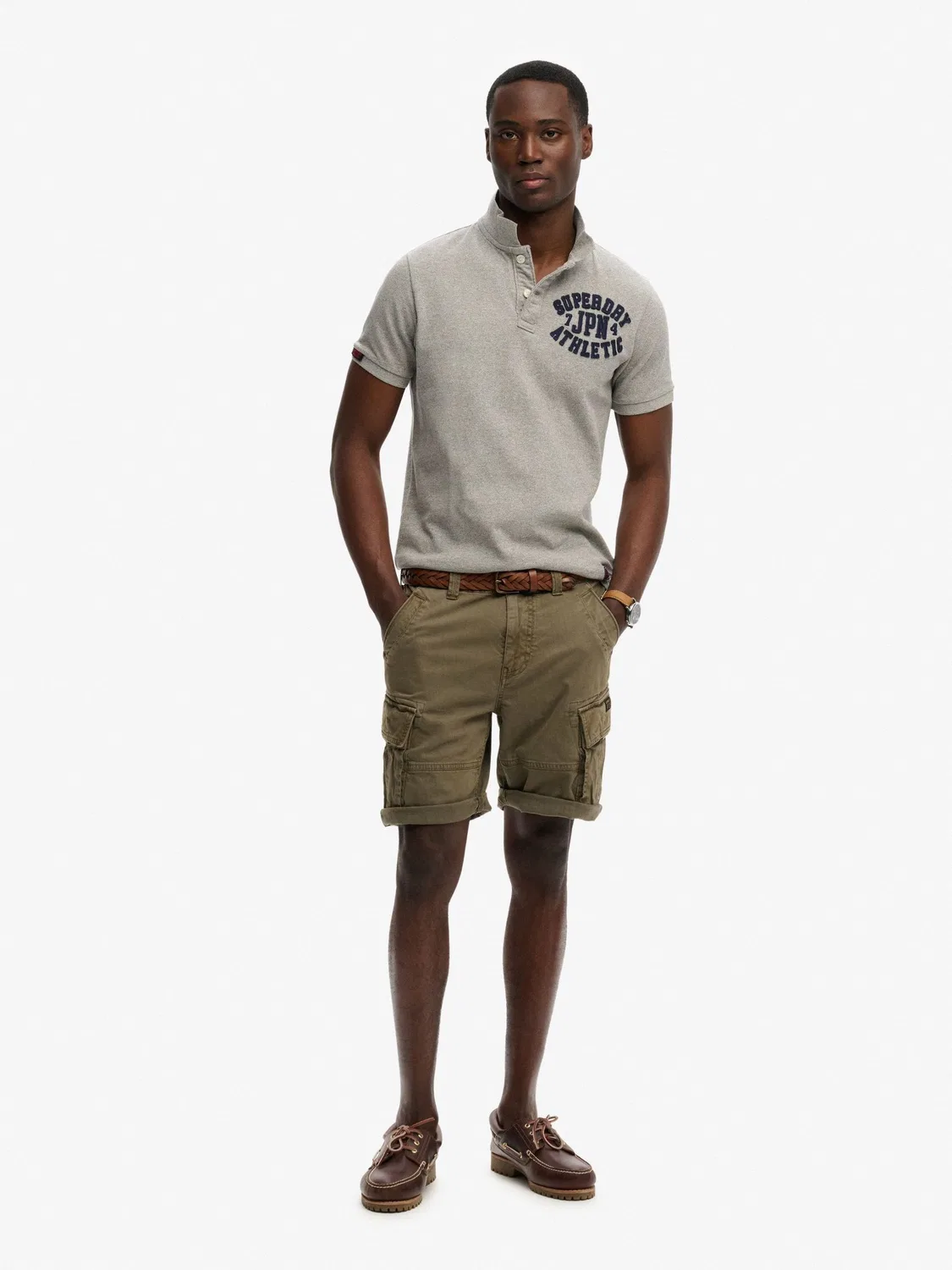Шорты карго Superdry Regular Fit, зеленые