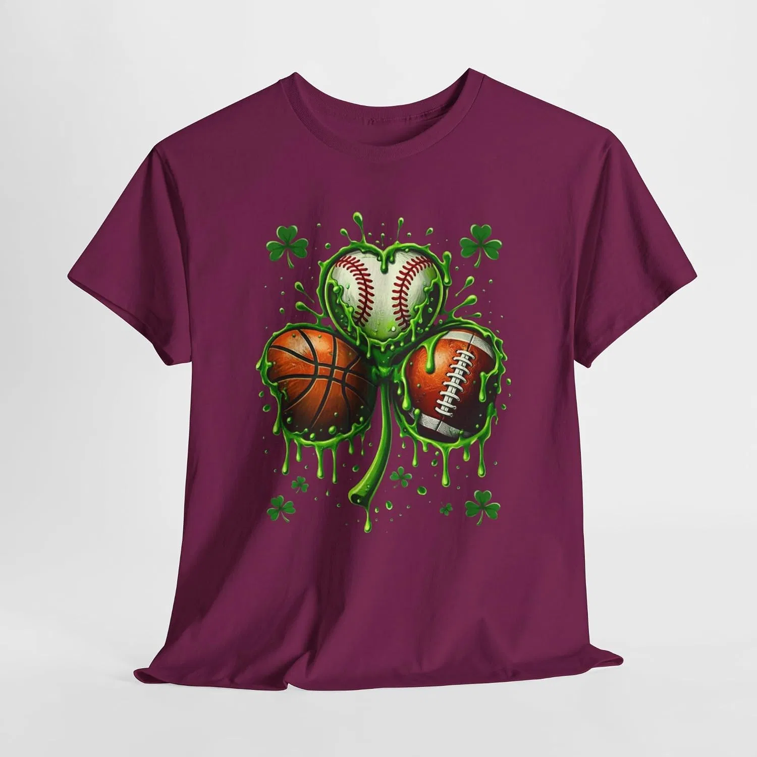 Футболка с принтом Shamrock Gildan 5000, Berry — фото 4