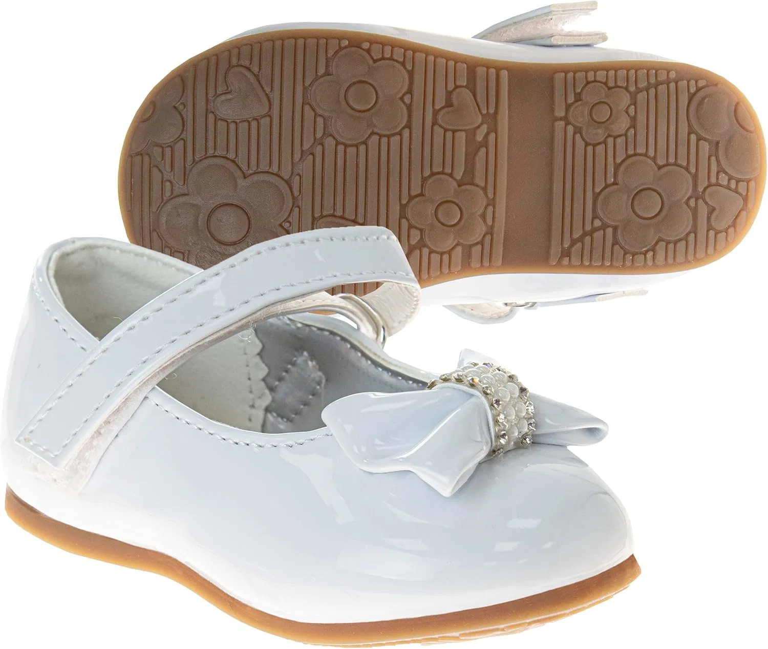 Детские туфли Мэри Джейн с бантом Mary Jane Josmo, White Bow — фото 4