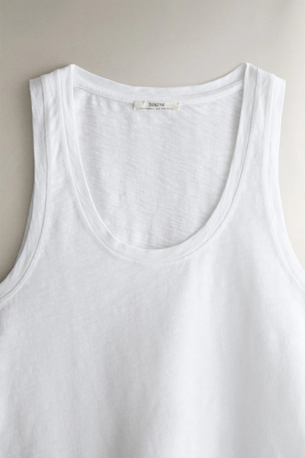 Хлопковый топ на бретельках ZARA, White — фото 2