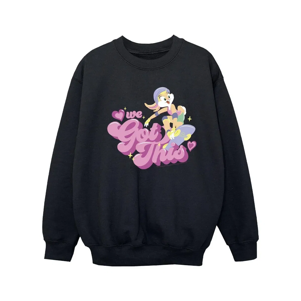 Свитшот с принтом Lola We Got This Skate Looney Tunes, Black — фото 2