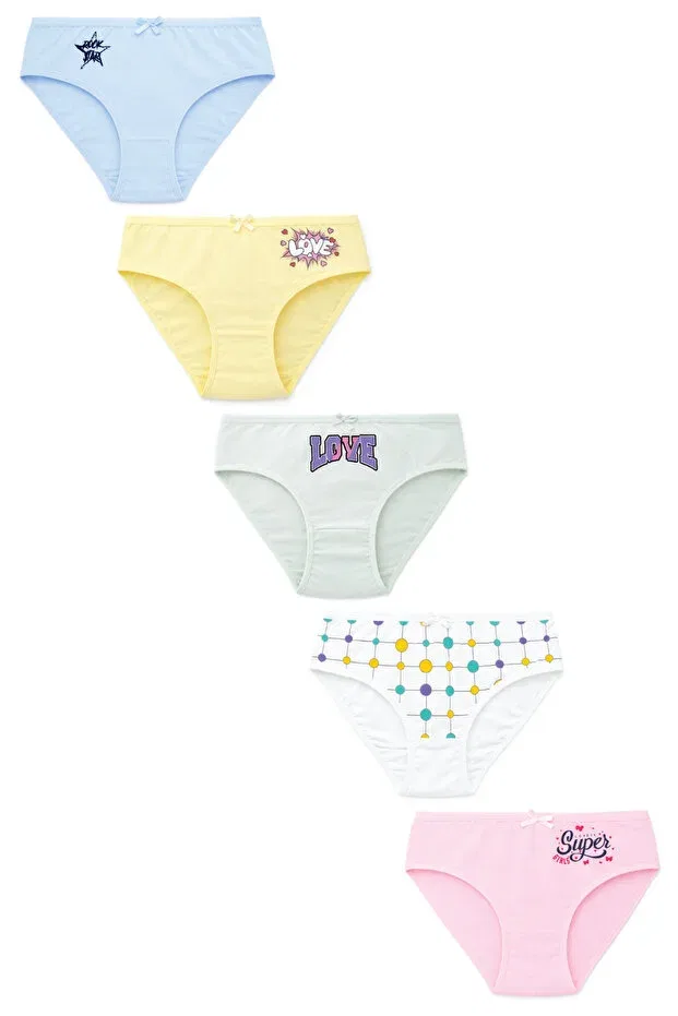 Детские трусы для девочек хлопковые комплект 5 шт Biyokids, Multicolor