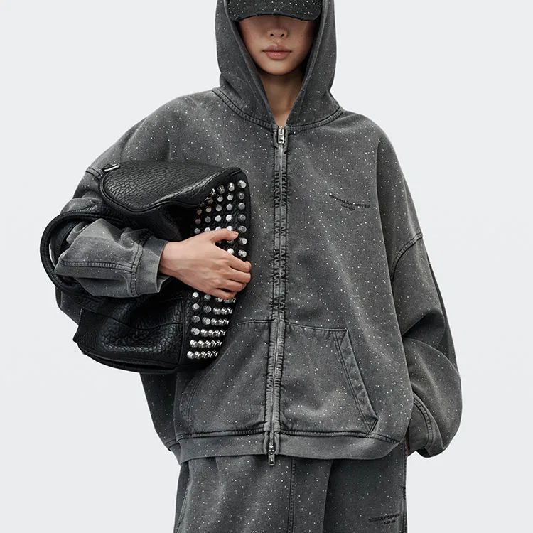 Женский худи с капюшоном Gray Alexander Wang, Серый — фото 4