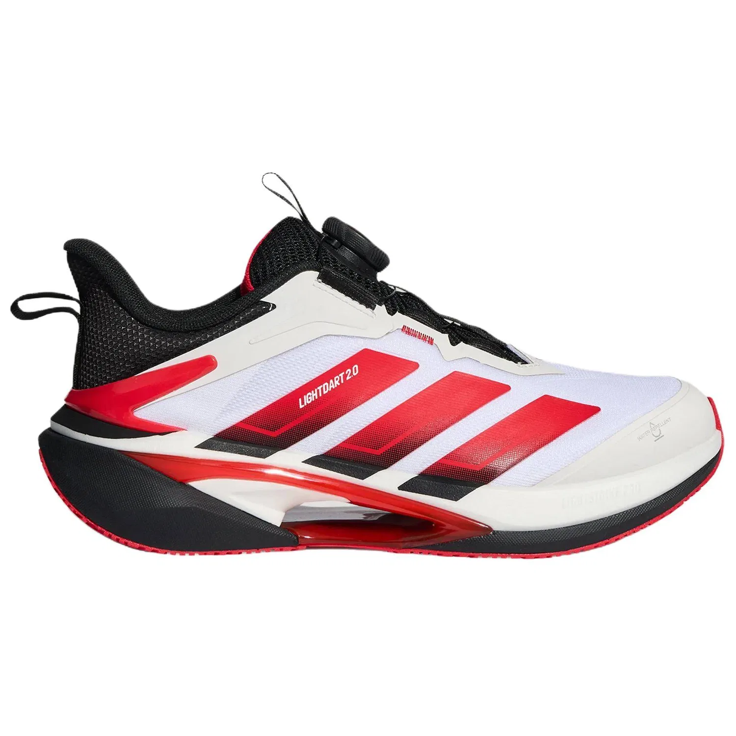 Детские кроссовки для бега с легкой амортизацией Adidas Lightdart 2.0, Black White Red — фото 3