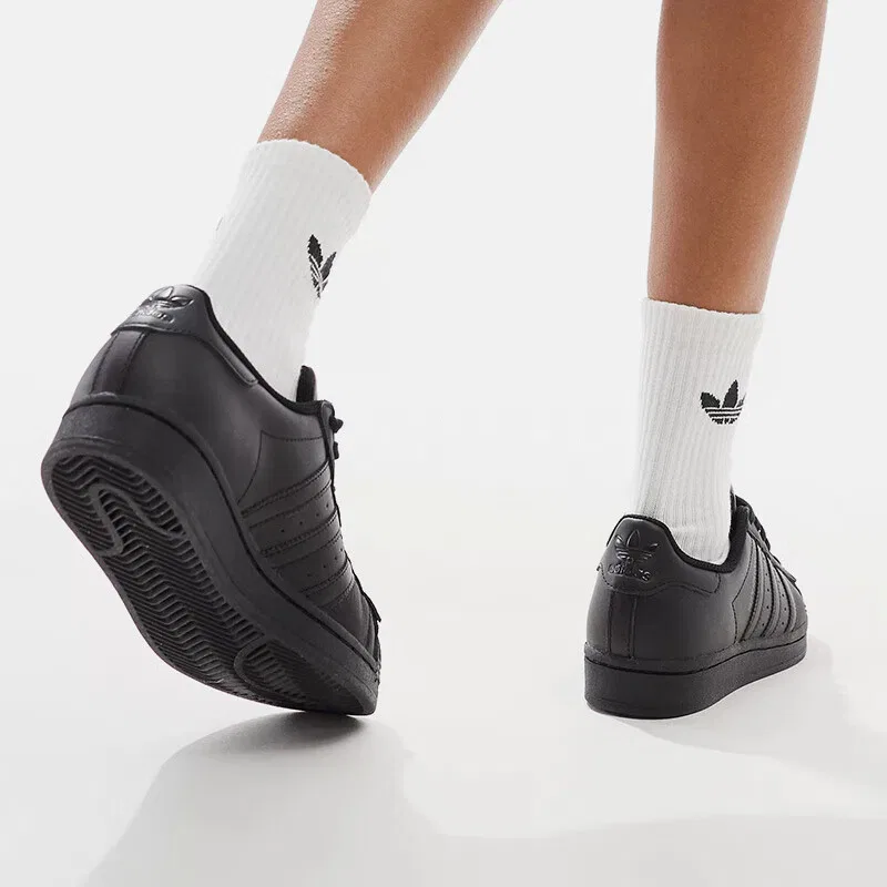 Детские кроссовки для скейтбординга с принтом Adidas Originals Superstar, Black — фото 3