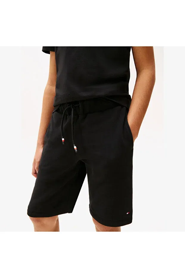 Детские шорты для девочек с принтом Tommy Hilfiger, Black — фото 2