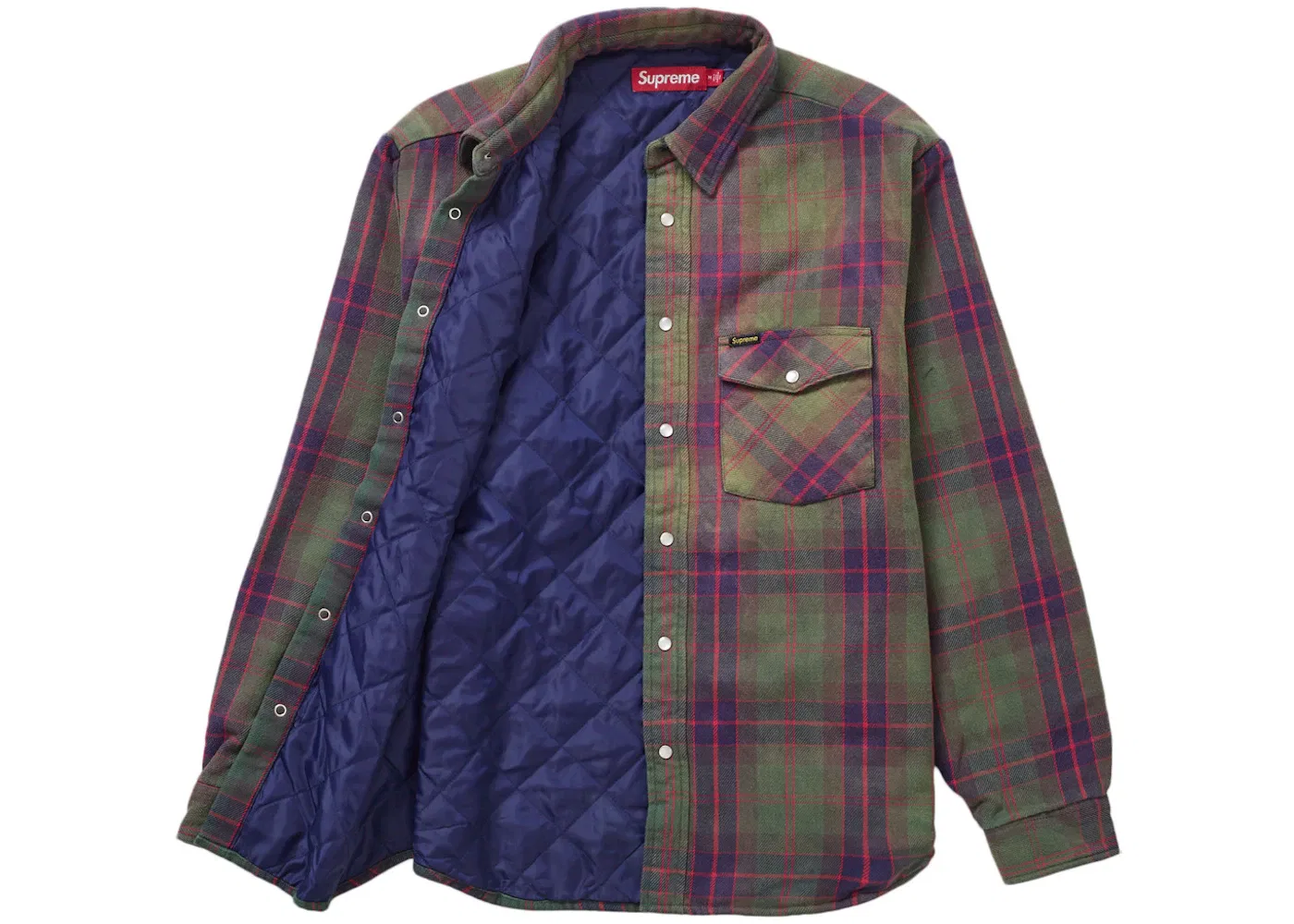 Мужская рубашка из фланели с квилтингом Supreme Shirt, Green — фото 2