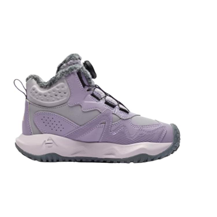 FILA KIDS Детские ботинки BOA Slip-Warm Support с высоким берцем, фиолетовые, дымчато-серые, для подростков — фото 2