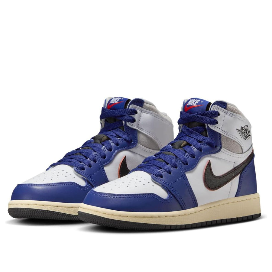 Кроссовки (GS) Air Jordan 1 High OG 'Rare Air Deep Royal Blue', синий — фото 3