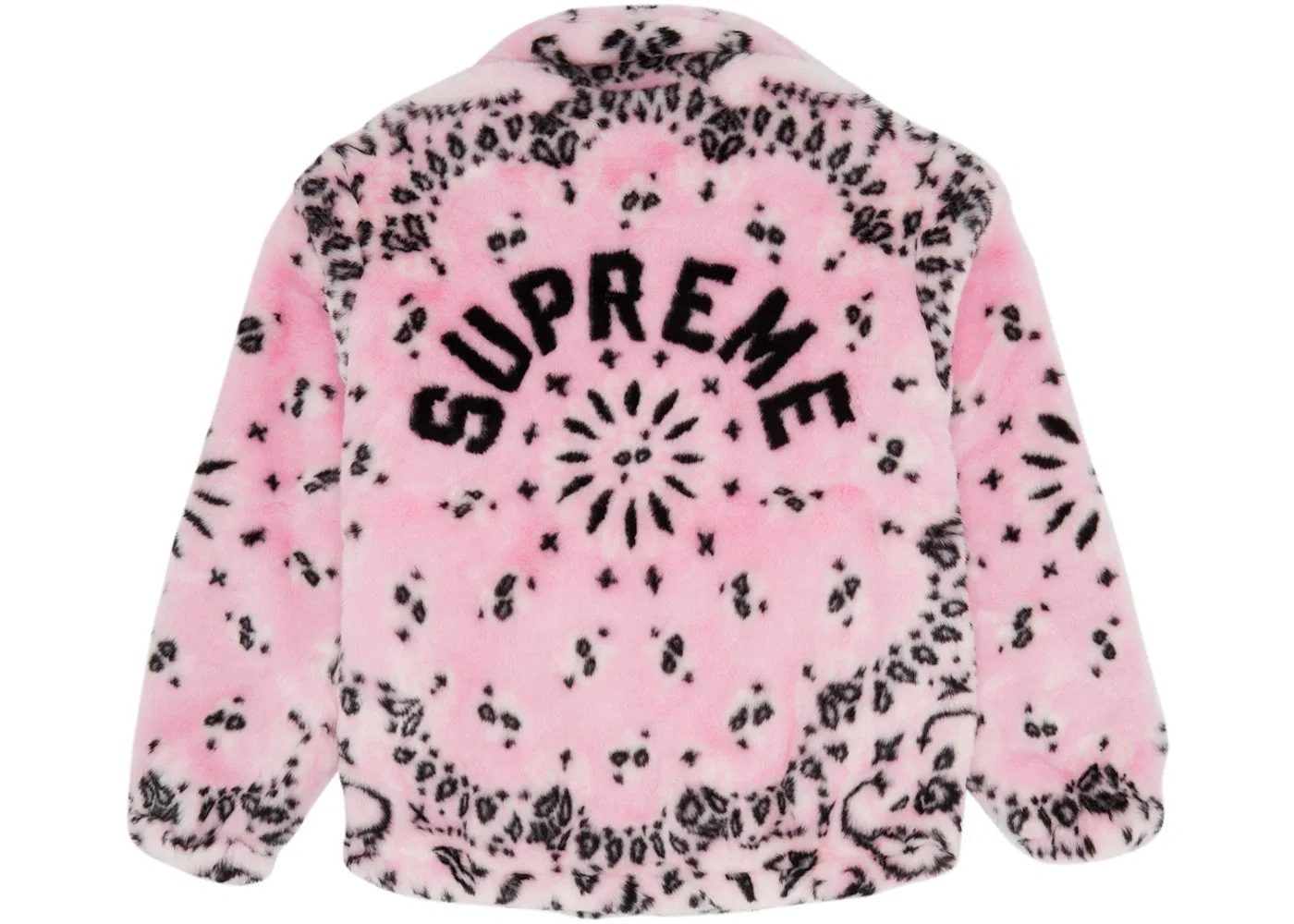 Мужская куртка-бомбер с принтом Bandana Faux Fur Bomber Supreme, Pink — фото 3