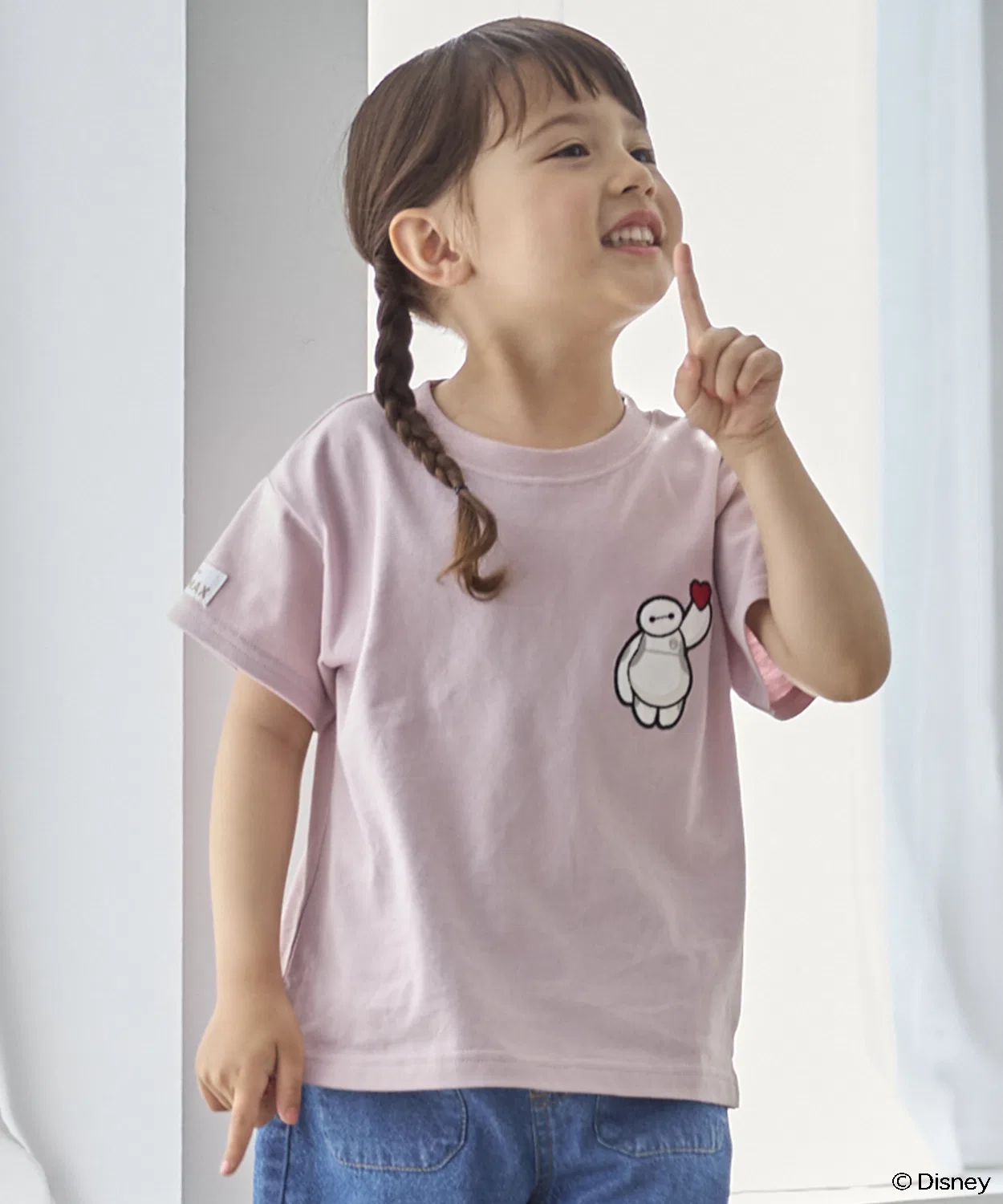Детская футболка с аппликацией Baymax Petit Main, Light Pink