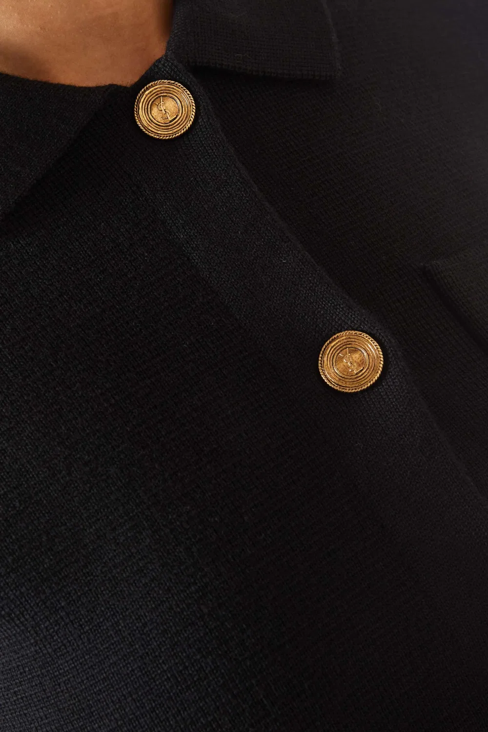 Кардиган на пуговицах из шерсти Polo Cardigan SAINT LAURENT — фото 4
