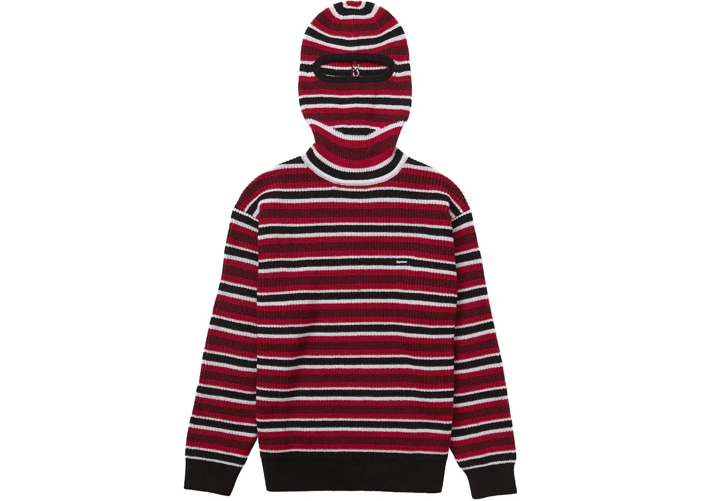 Мужской свитер с принтом Small Box Balaclava/Turtleneck Supreme, цвет Black Stripe