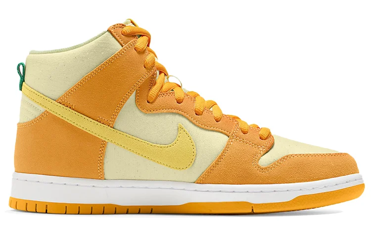 Кроссовки Nike SB Dunk High, кремово-желтый/оранжевый — фото 2