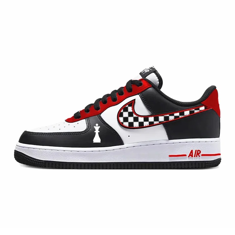 

Кастомизированные кроссовки Nike Air Force 1 Skateboard Shoes Unisex, белый/черный