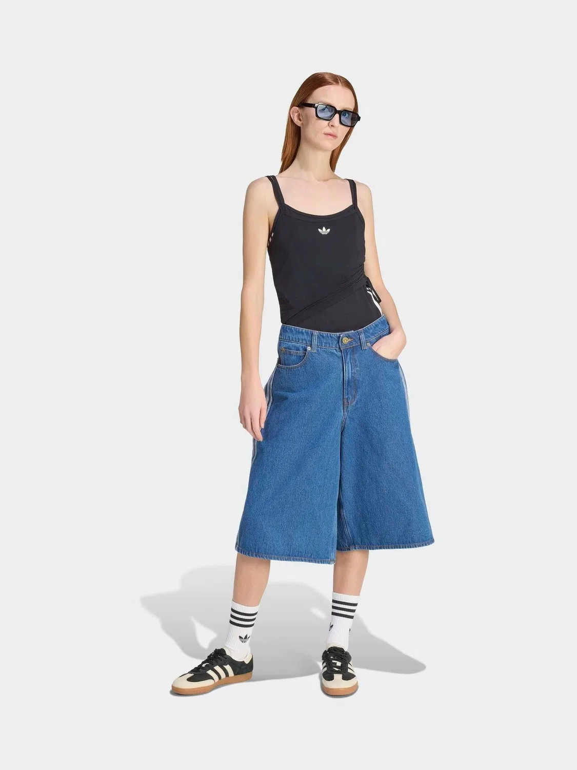 Майка-слойка с двойным слоем, adidas Originals, черный — фото 2