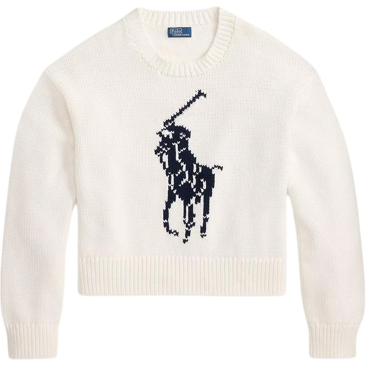 Свитер Knitted Sweater с интарсией Polo Ralph Lauren, White