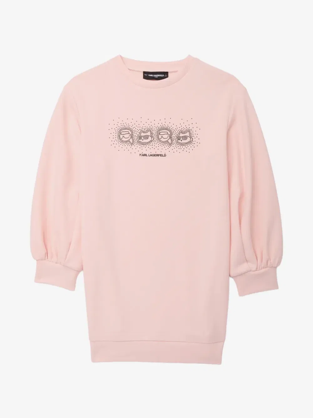 Платье Ikon со стразами Karl Lagerfeld Kids, розовый