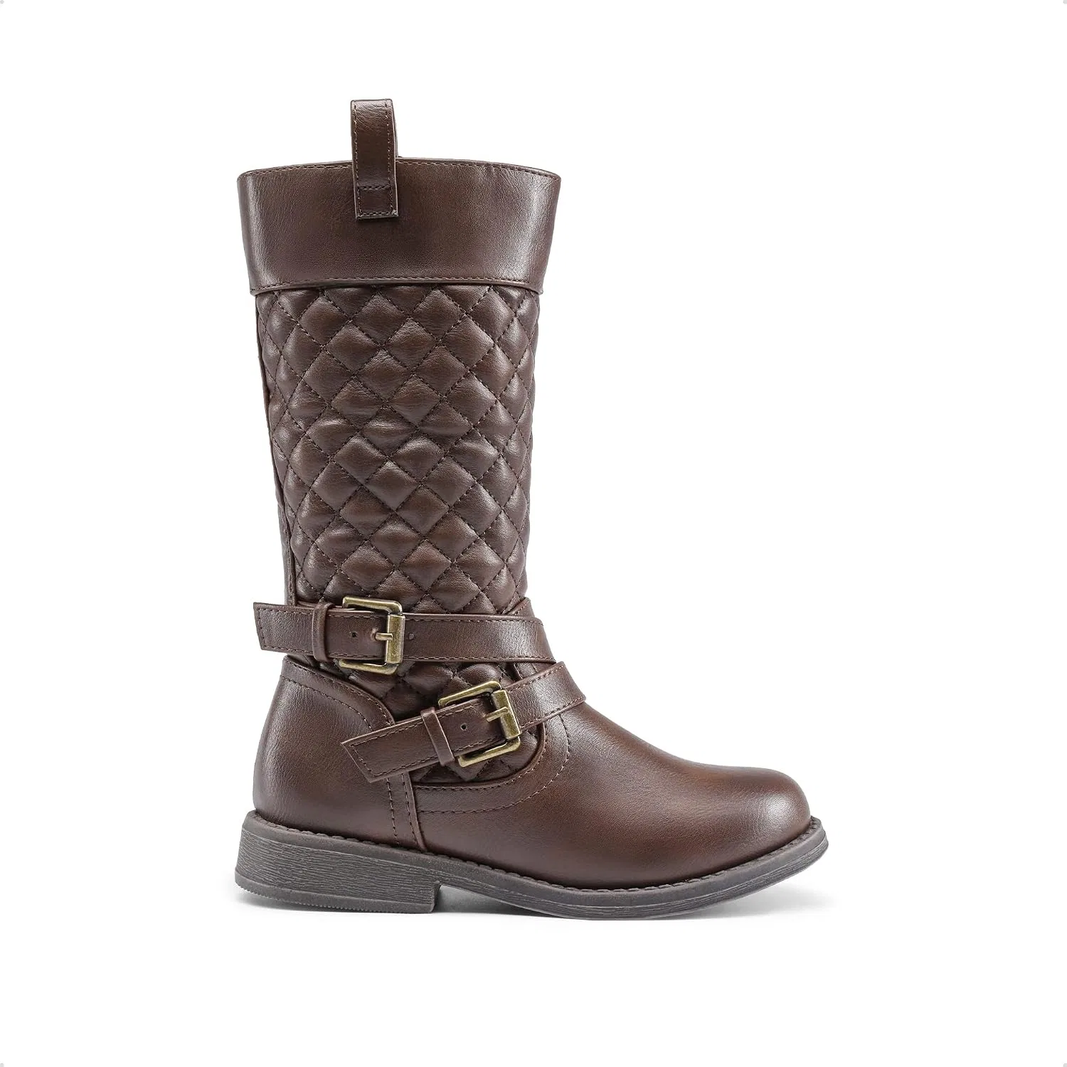 Детские сапоги для девочек с высоким голенищем DREAM PAIRS, Brown — фото 2