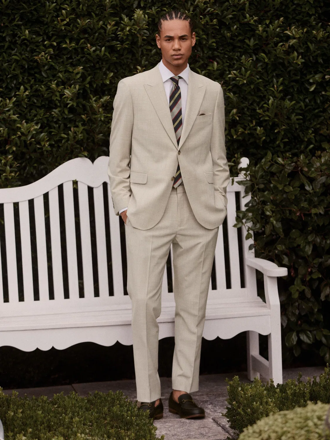 Пиджак костюмный Regular Fit Wool Blend, Neutral Next