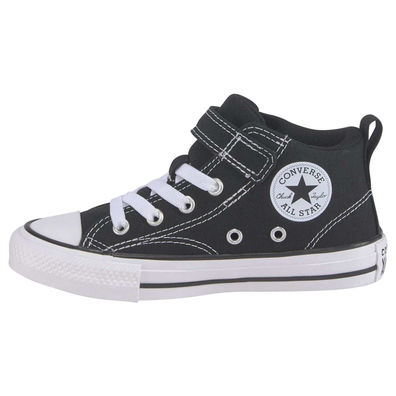Детские кроссовки с высокой шнуровкой Converse, Black/White — фото 3