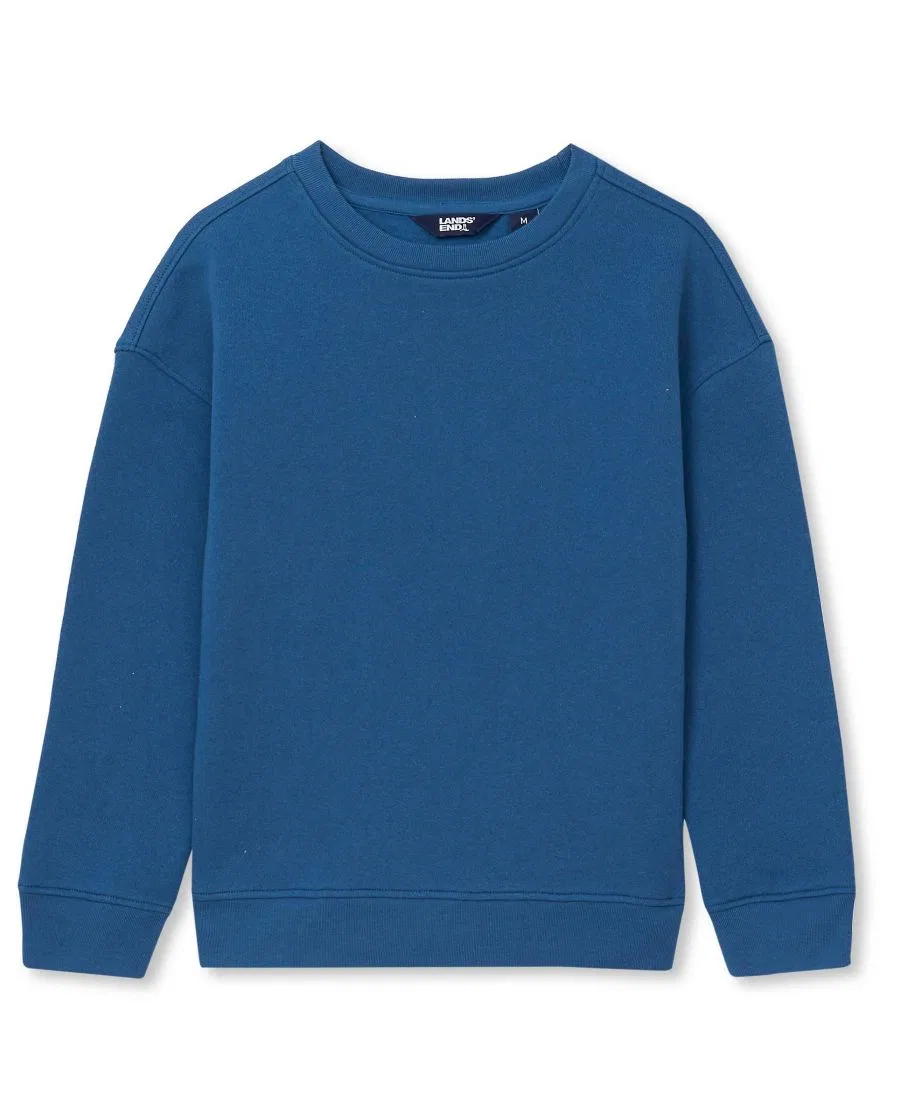 Детский свитшот свободного кроя с длинным рукавом Lands' End, Dark Blue