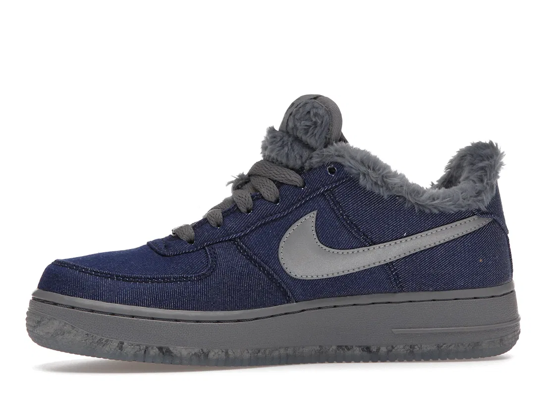 Детские кроссовки Lifestyle с принтом Nike Air Force 1 Low Nike, Denim/Wolf Grey-Ice Blue — фото 3