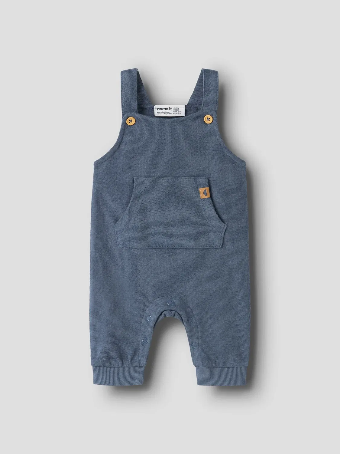 Комбинезон на лямках джинсовый Overall in Vintage Indigo Name It, синий — фото 3