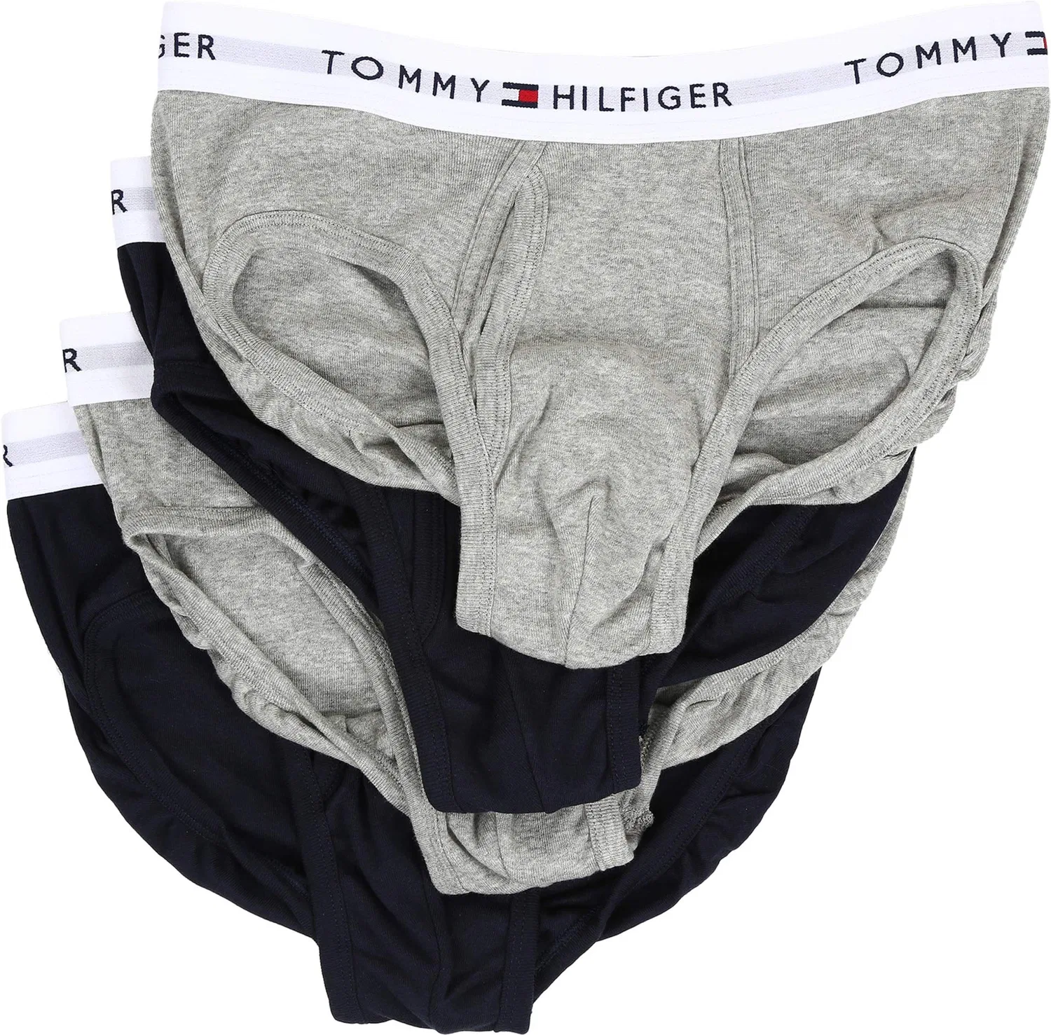 Мужские хлопковые трусы-слипы 4-Pack Brief Briefs Tommy Hilfiger, 2 Dark Blue, 2 Gray