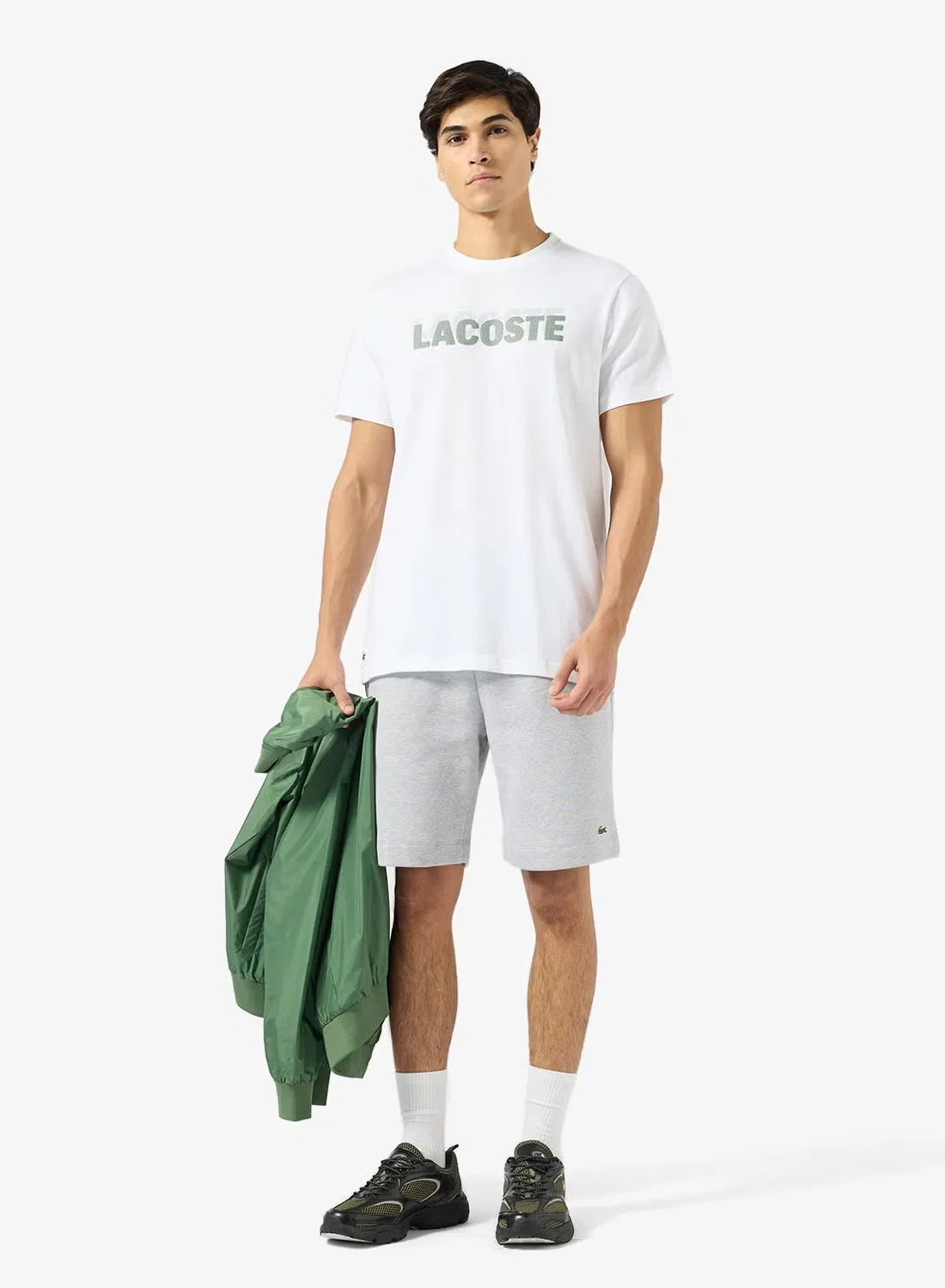 Футболка с высоким воротом Lacoste, белый — фото 4