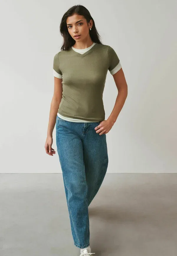 Футболка с коротким рукавом, хлопок, Basic t-shirt, Next, Green, зеленый