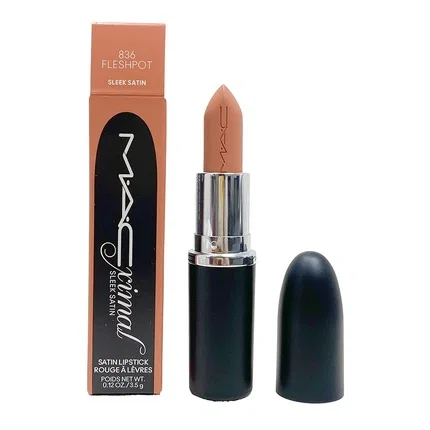 Помада 3,5 г сатиновая Mac Ximal Sleek Satin Lipstick 836 Fleshpot Warm Light Beige Flesh Tone, Fleshpot Warm Light Beige Flesh Tone