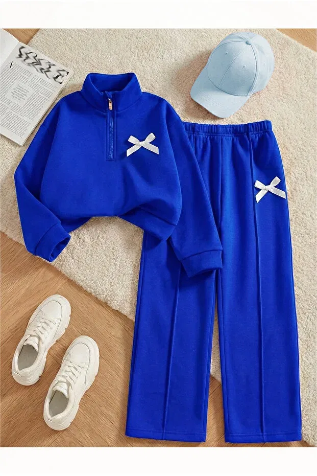 Детский комплект свитшот и штаны с принтом Trendypassion, Blue