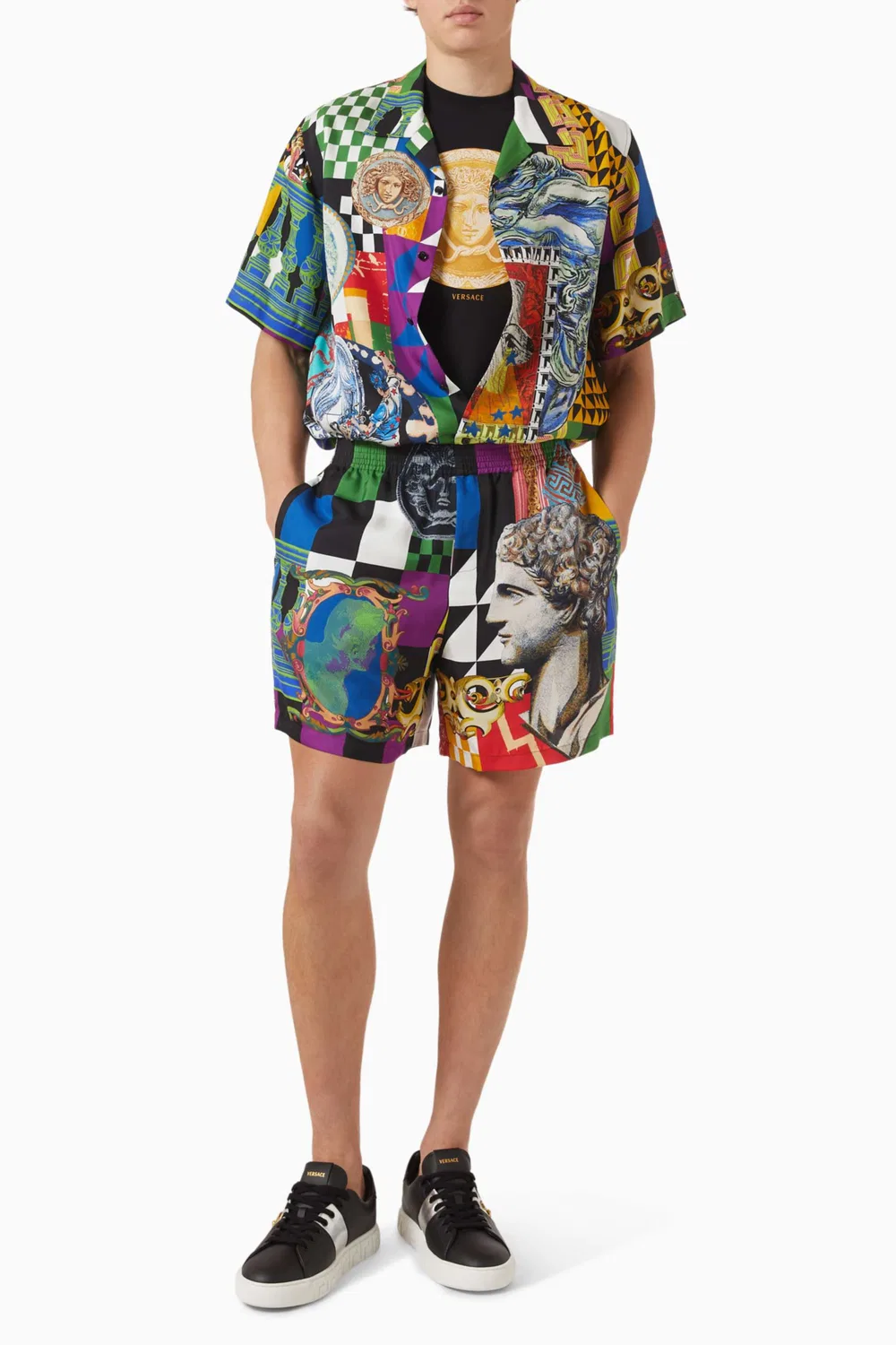 Шорты с принтом Medusa Collage Versace — фото 2