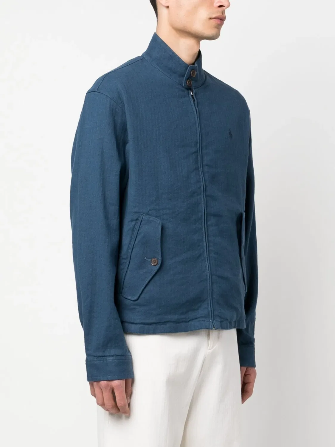 Куртка-рубашка с воротником-стойкой Polo Ralph Lauren, синий — фото 3